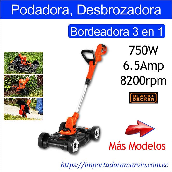 Desbrozadora Orilladora Podadora C sped Black And Decker 3 en 1