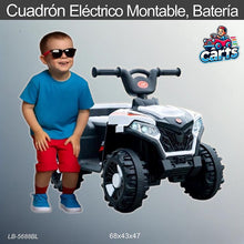 Cargar imagen en el visor de la galería, Cuadrón eléctrico montable a batería blanco modelo LB-5688BL para niños de 1 a 4 años