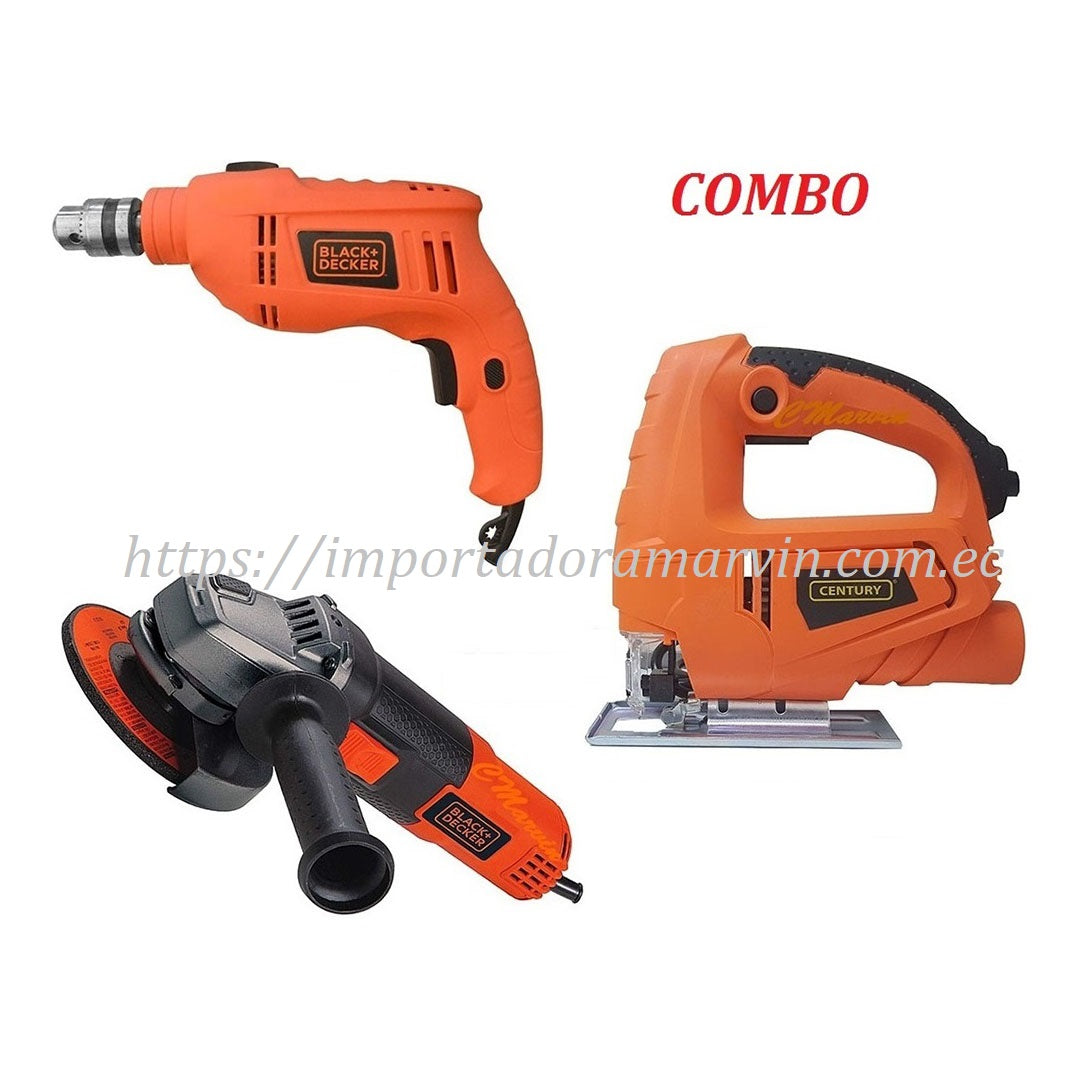 Combo Black + Decker Taladro 13mm + Amoladora 115mm Fs