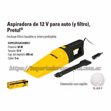 Cargar imagen en el visor de la galería, Aspiradora para Auto Pretul 12V Portátil. Importadora Marvin es Herramientas