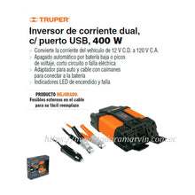 Cargar imagen en el visor de la galería, Inversor de corriente Truper 400W. Detalles