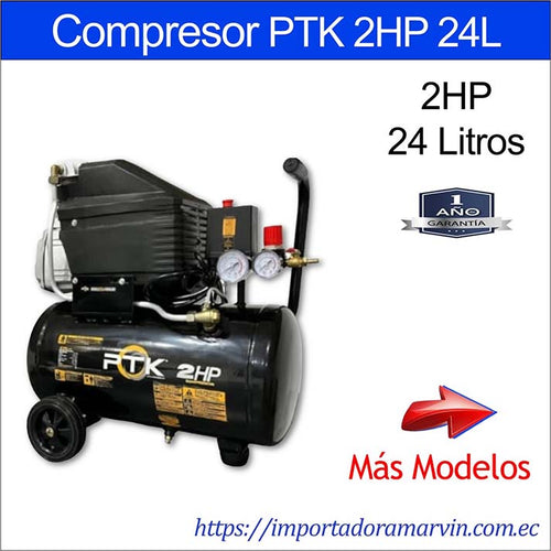 Compresor Aire PTK Directo 24 Litros 2HP. Marvin es Herramientas