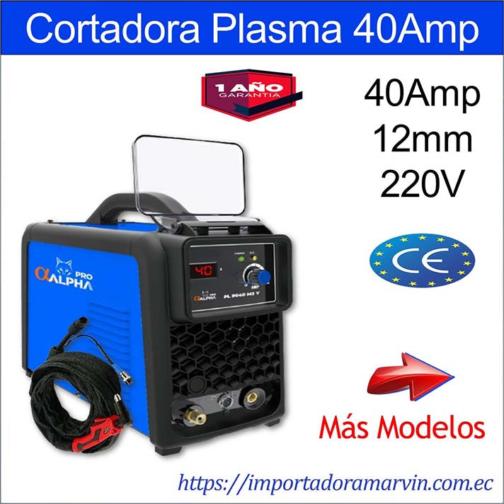 Cortadora Plasma ALPHA 40Amp, 12mm 220V. Marvin es Herramientas