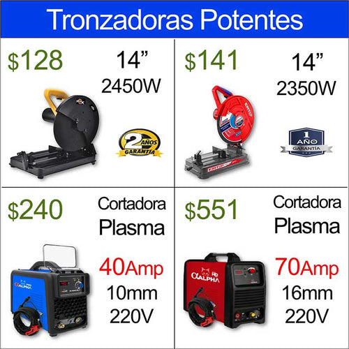 Tronzadora y cortadora de plasma. Marvin es Herramientas