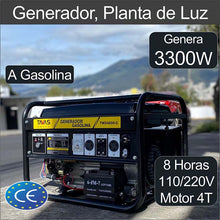 Cargar imagen en el visor de la galería, Generador de Luz Eléctrico TAVAS 3300W. Marvin es Herramientas
