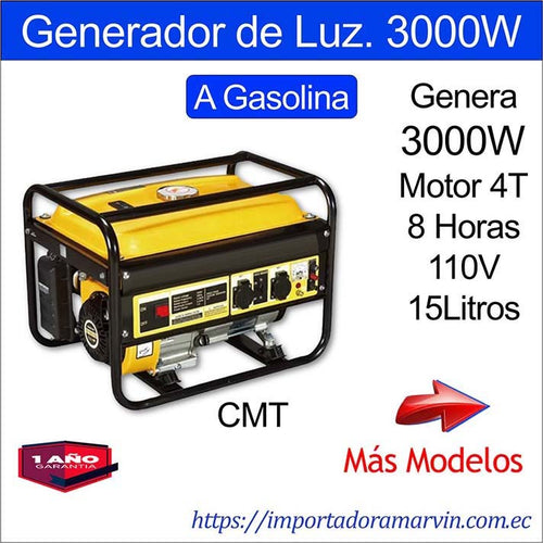 Generador de Luz Eléctrico CMT de 3000W. Marvin es Herramientas