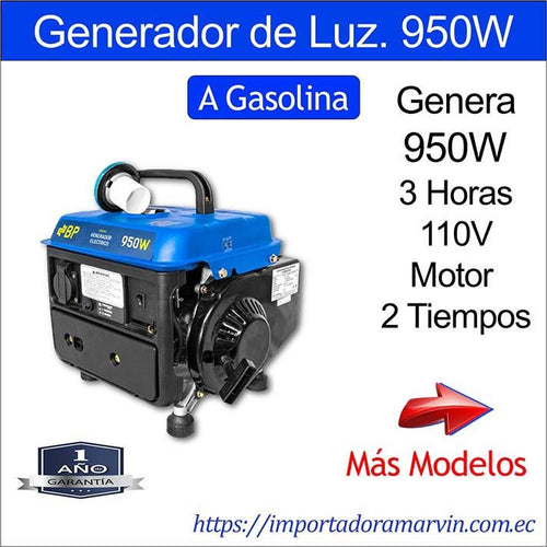 Generador de Luz Electrico BP de 950W. Marvin es Herramientas