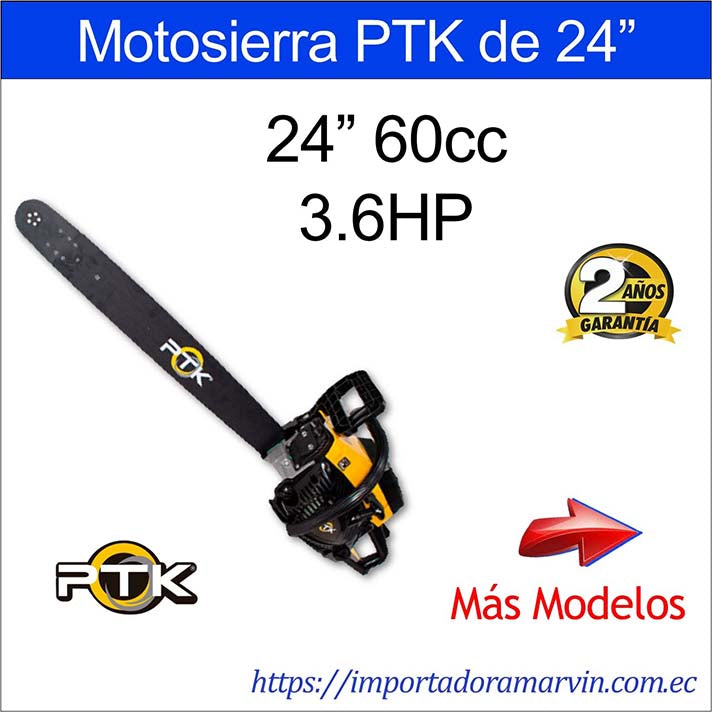 Motosierra PTK 24” Profesional. Marvin es Herramientas