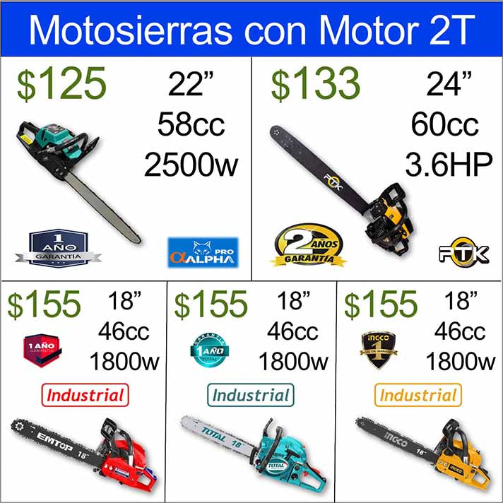 Motosierras Motor 2 Tiempos. Marvin es Herramientas