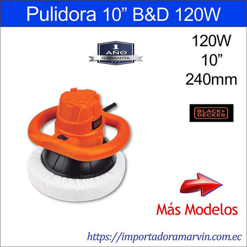 Pulidora Orbital Black & Decker 10