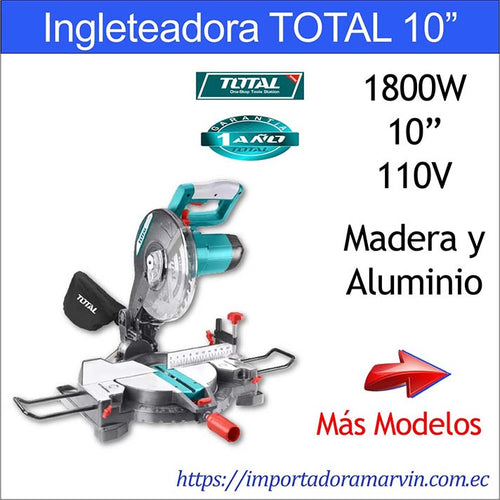 Sierra Ingleteadora INGCO 10” 1800W Industrial. Marvin es Herramientas