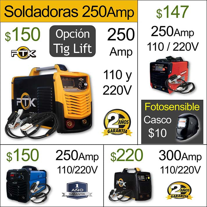 Soldadoras 250 y 300Amp. Marvin es Herramientas