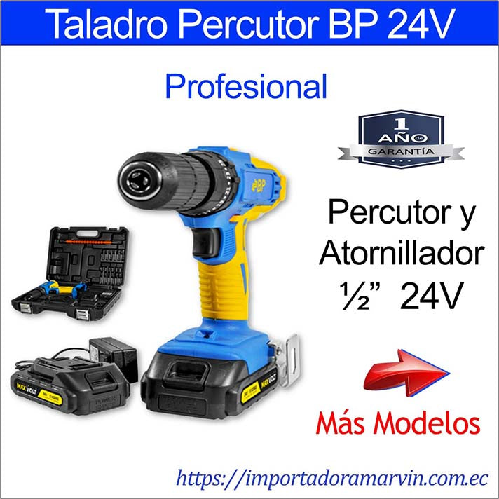 Taladro Inalámbrico Percutor BP 24V. Marvin es Herramientas