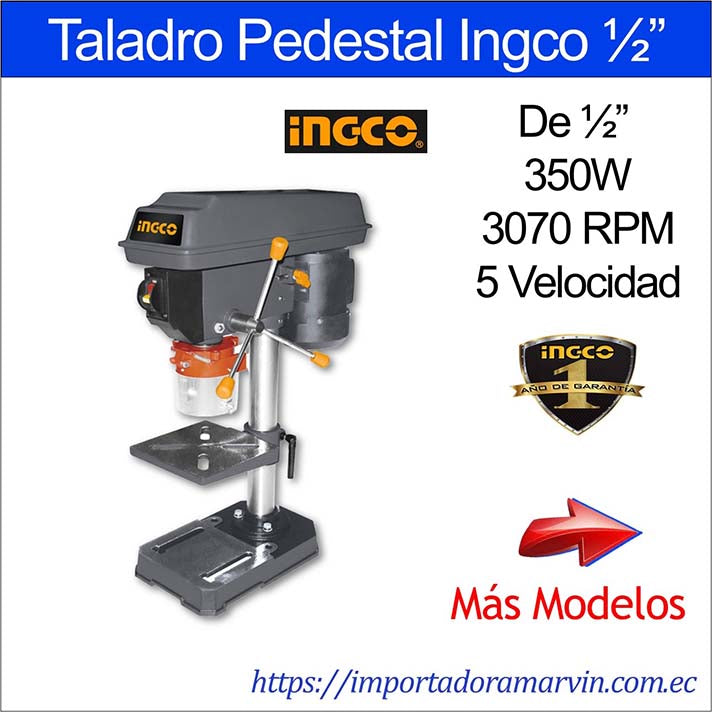 Taladro Pedestal INGCO ½” 350W. Marvin es Herramientas