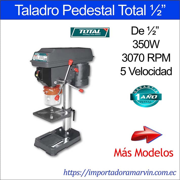 Taladro Pedestal TOTAL ½” 350W. Marvin es Herramientas