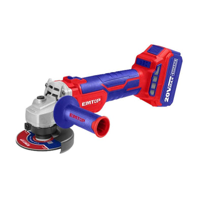Amoladora Inalámbrica de 20V EMTOP 4 ½”
