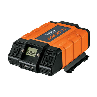 Inversor de corriente Truper 1500W máxima potencia para electrodomésticos grandes y emergencias 12V-110V
