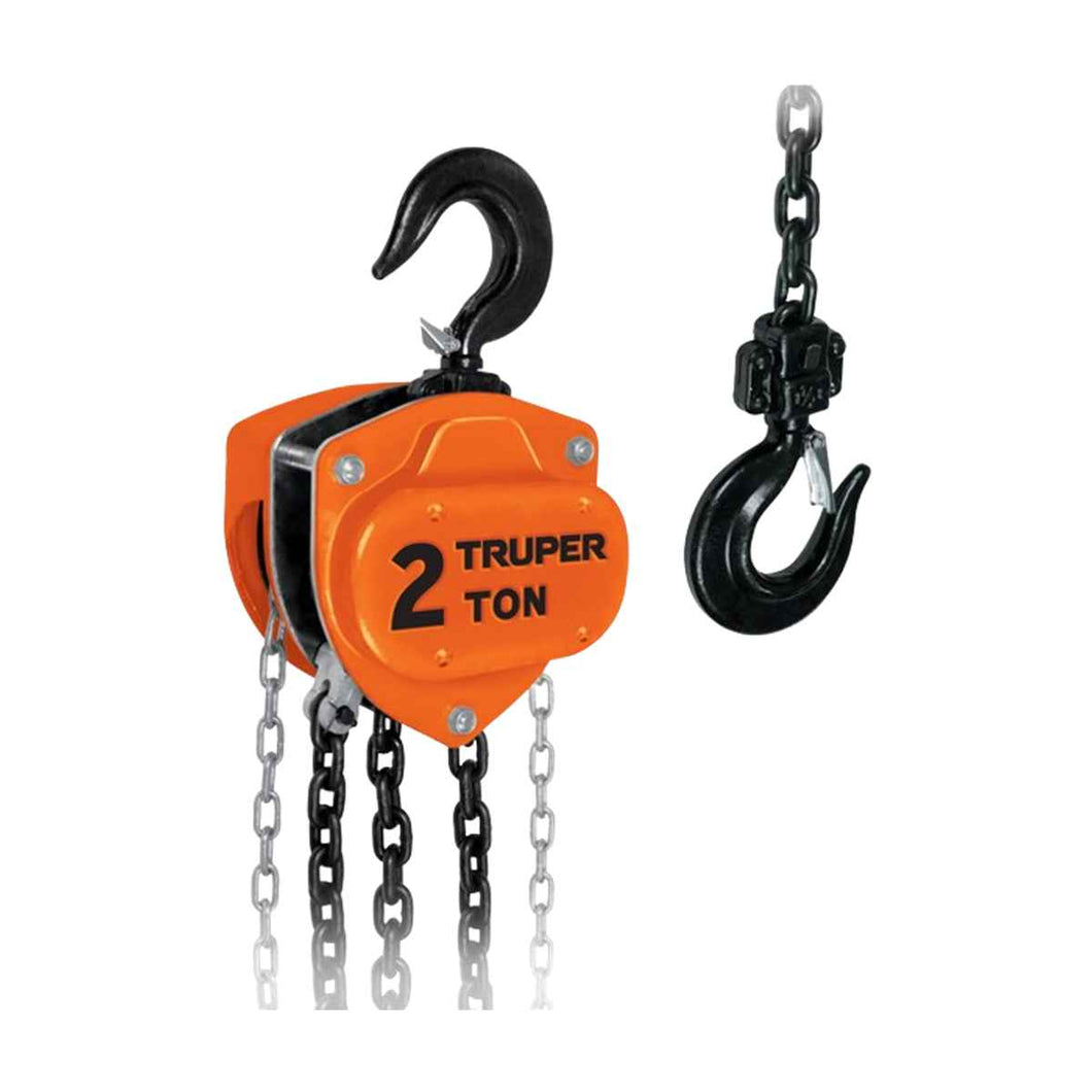 Polipasto manual de cadena 2 ton Truper (tecle manual)