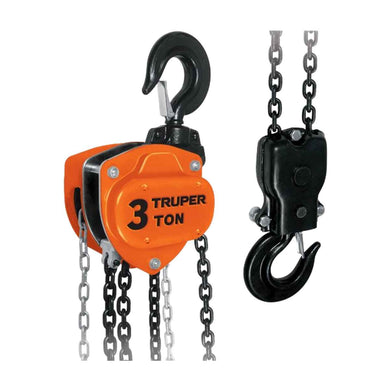 Polipasto manual de cadena 3 ton TRUPER (tecle manual)