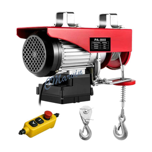 Tecle eléctrico Century 800kg 110V elevador rojo con gancho para mantenimiento
