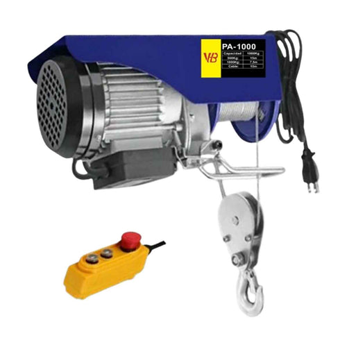 Tecle eléctrico Industrial VB 1000kg 220V polipasto azul con opción de control remoto para fábricas