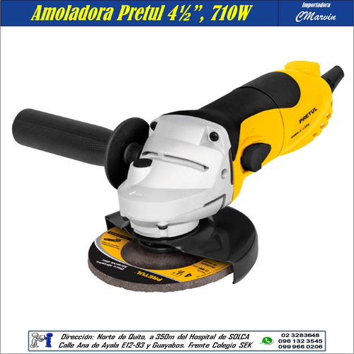 Amoladora Pretul 4 ½” 700W. Marvin es Herramientas