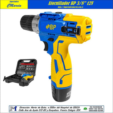 Taladro BP Inalámbrico 12V. Marvin es Herramientas