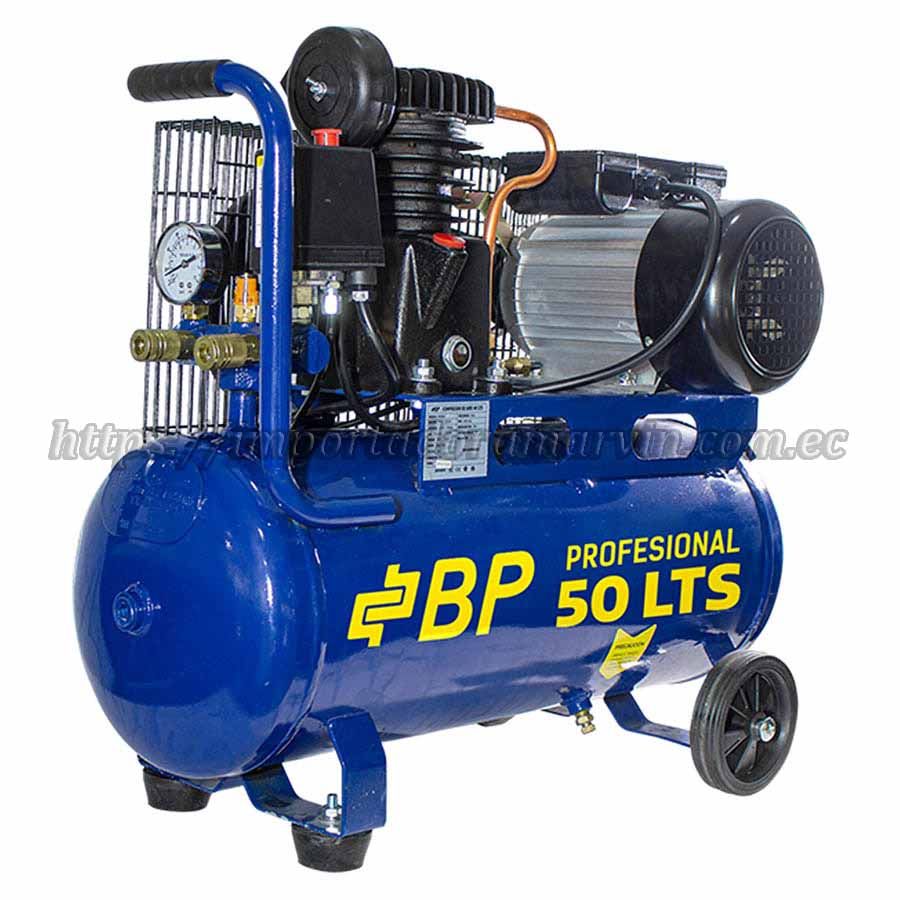 Compresor de Aire BP Banda de 50 Litros 1HP. Importadora Marvin Herramientas